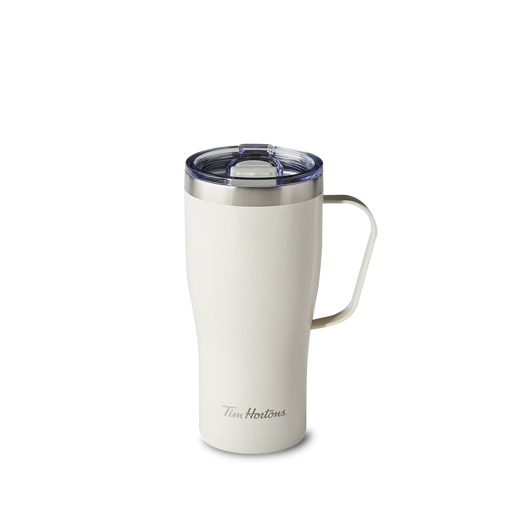 20ozTravelMug_CreamShimmer_Front 20oz Stainless Steel Travel Mug - Cream Shimmer - Image 1