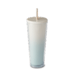 24oz Plastic Straw Tumbler - Sage - Image 2