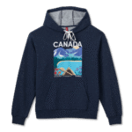 Canada Unisex French Terry Hoodie - Navy Marl - Image 9